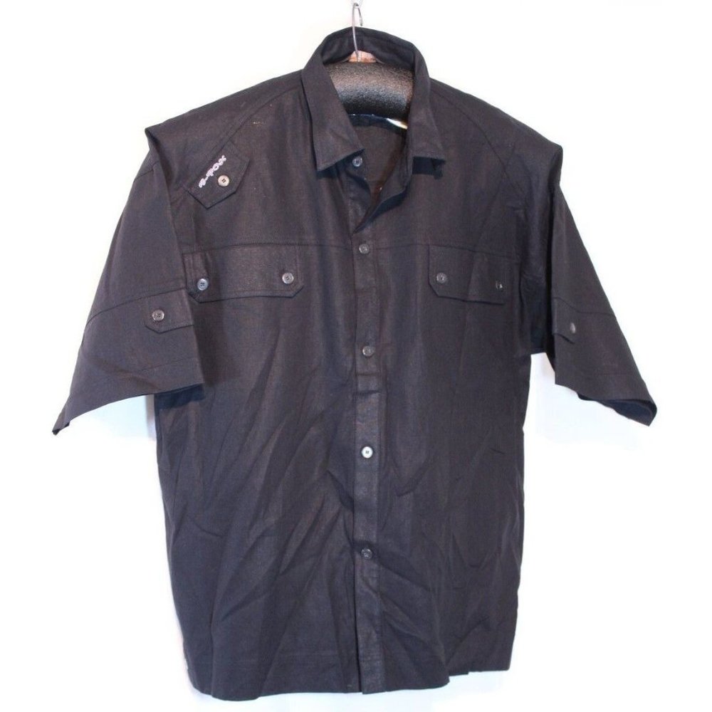 Size 2XL HipHop History Button Front Shirt Platinum Premium Wears Black